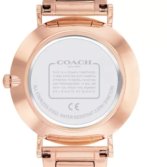New With Tags Womens Coach Rose Floral Watch 36mm - Picture 4 of 4